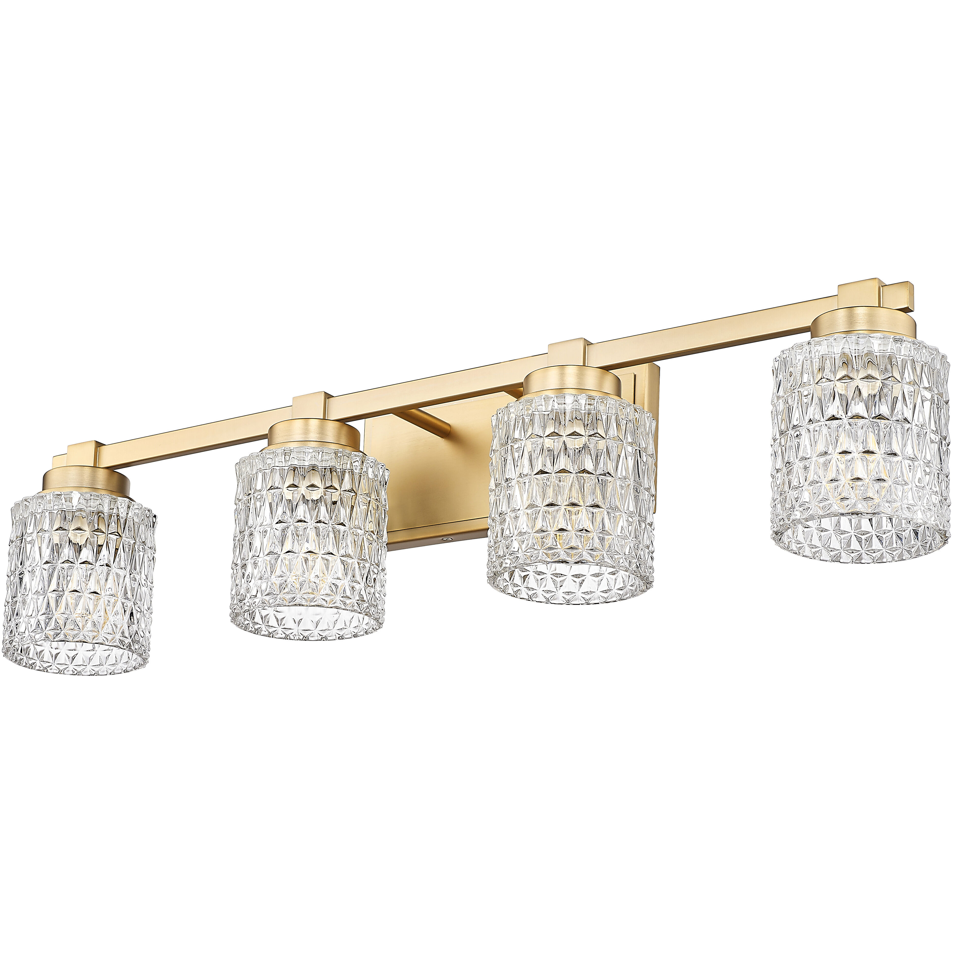 Jacqueline 4 Light 31.5 inch Modern Gold Bathroom Vanity Wall Light