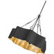 Ottavio 5 Light 28 inch Matte Black and Vintage Brass Pendant Ceiling Light
