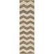 Portico 96 X 27 inch Butter, Dark Brown Rug