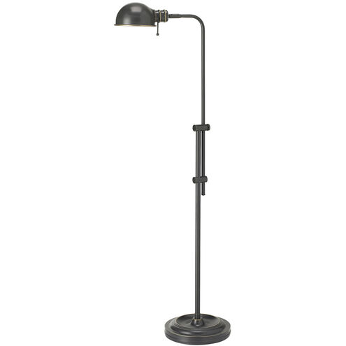 Fedora 40 inch 60.00 watt Oil Brused Bronze Task Floor Lamp Portable Light in Oil Brushed Brass