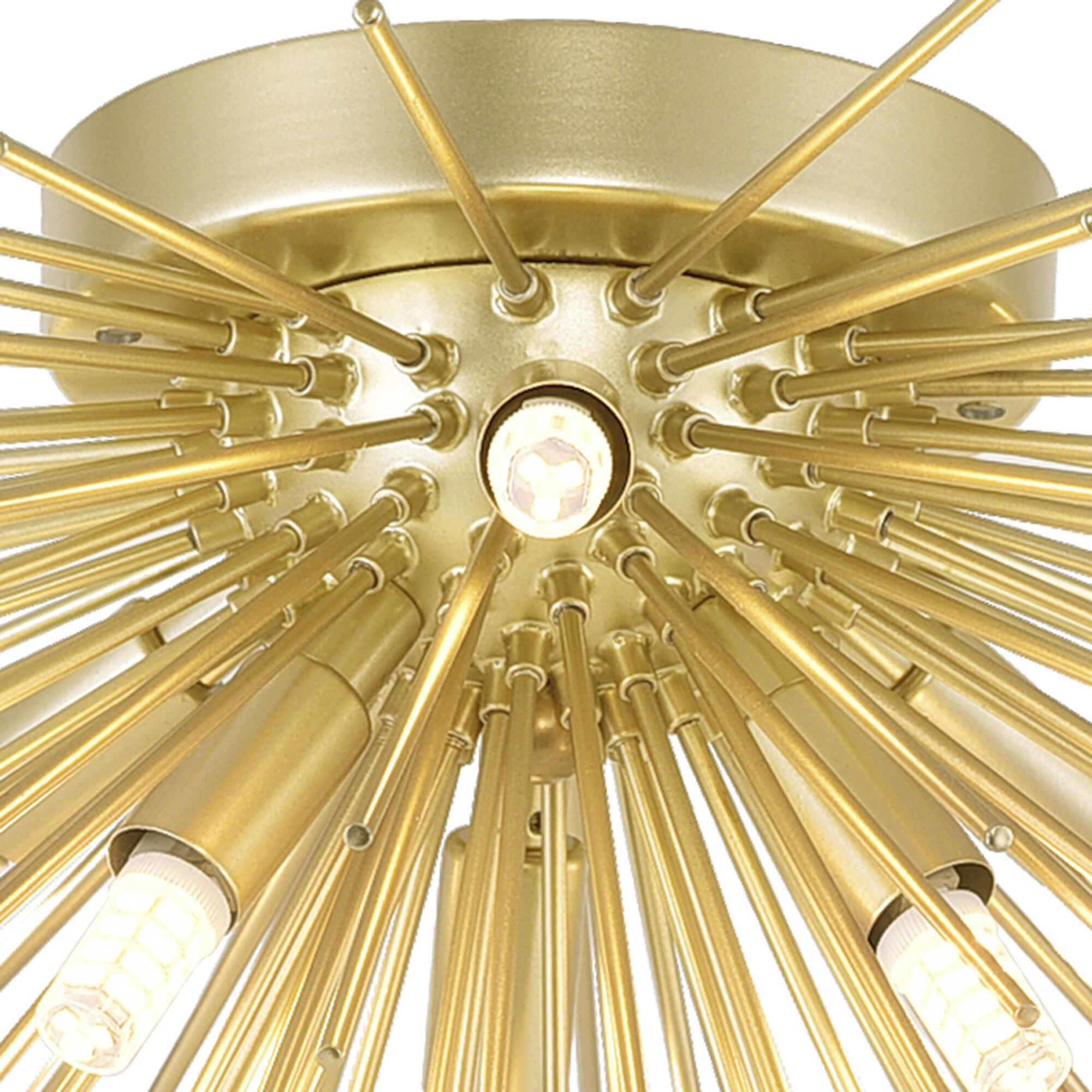 Savannah 6 Light 20 inch Gold Leaf Flush Mount Ceiling Light