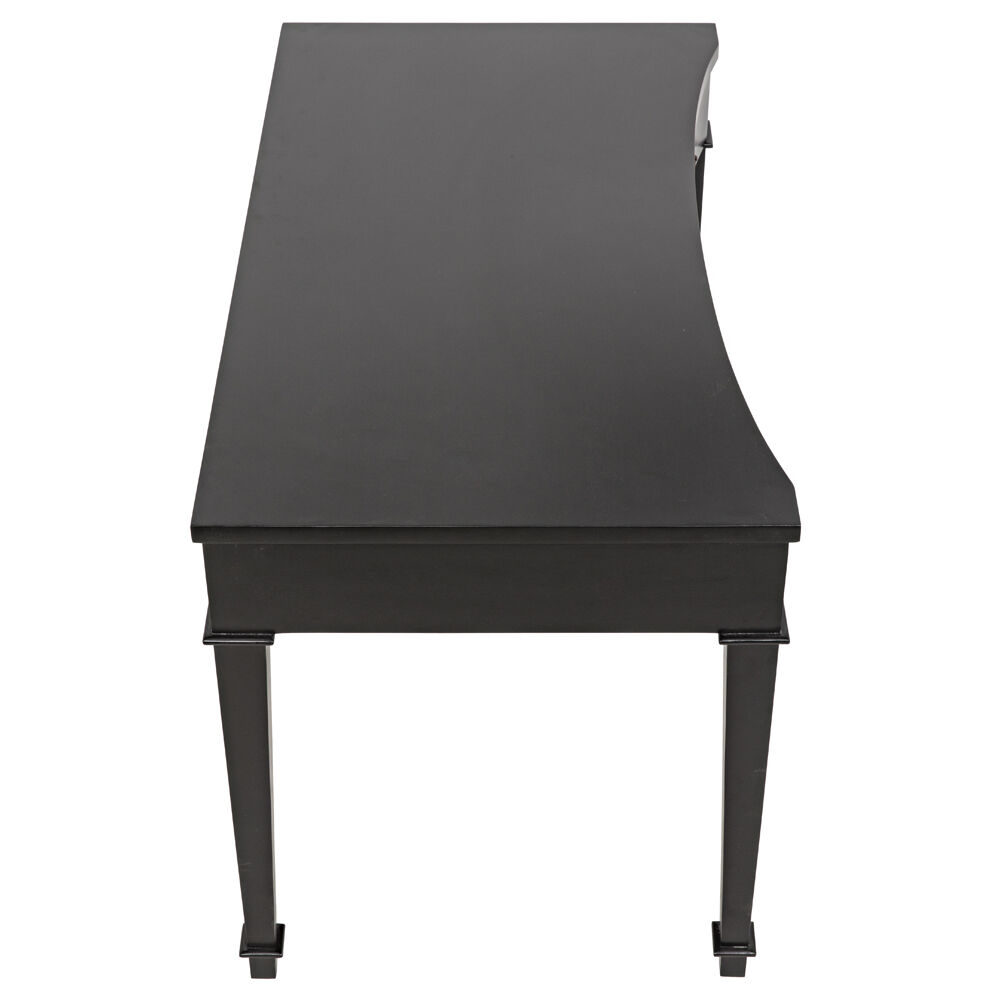 Curba 48 X 26 inch Hand Rubbed Black Desk