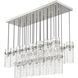 Fontaine Linear Chandelier Ceiling Light in Brushed Nickel