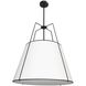 Trapezoid 3 Light 24 inch Black with White Pendant Ceiling Light
