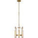 Ian K. Fowler Malik LED 12 inch Hand-Rubbed Antique Brass Chandelier Ceiling Light in Alabaster, Small