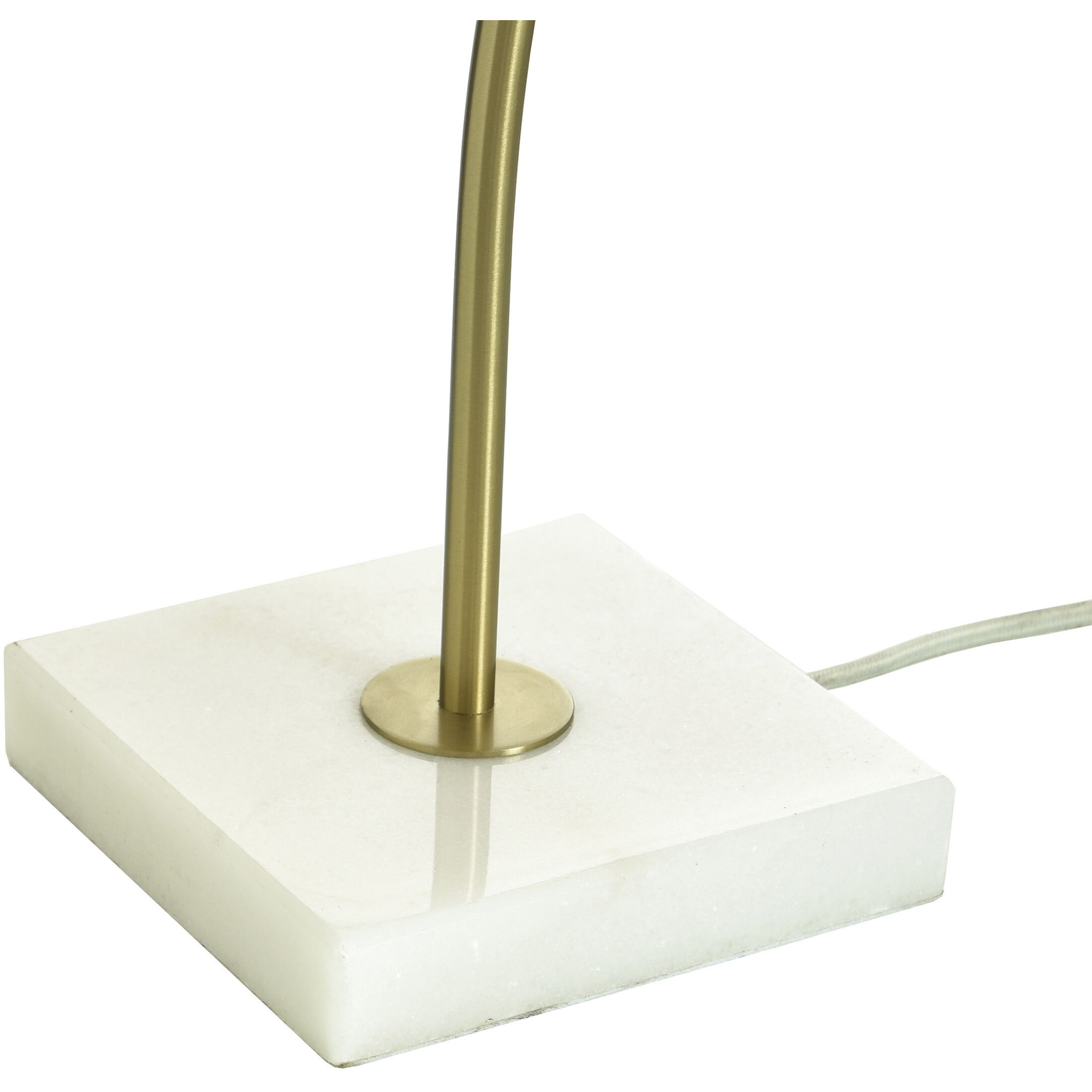 Penelope 24 inch 60 watt Polished Brass and White Marble Table Lamp Portable Light