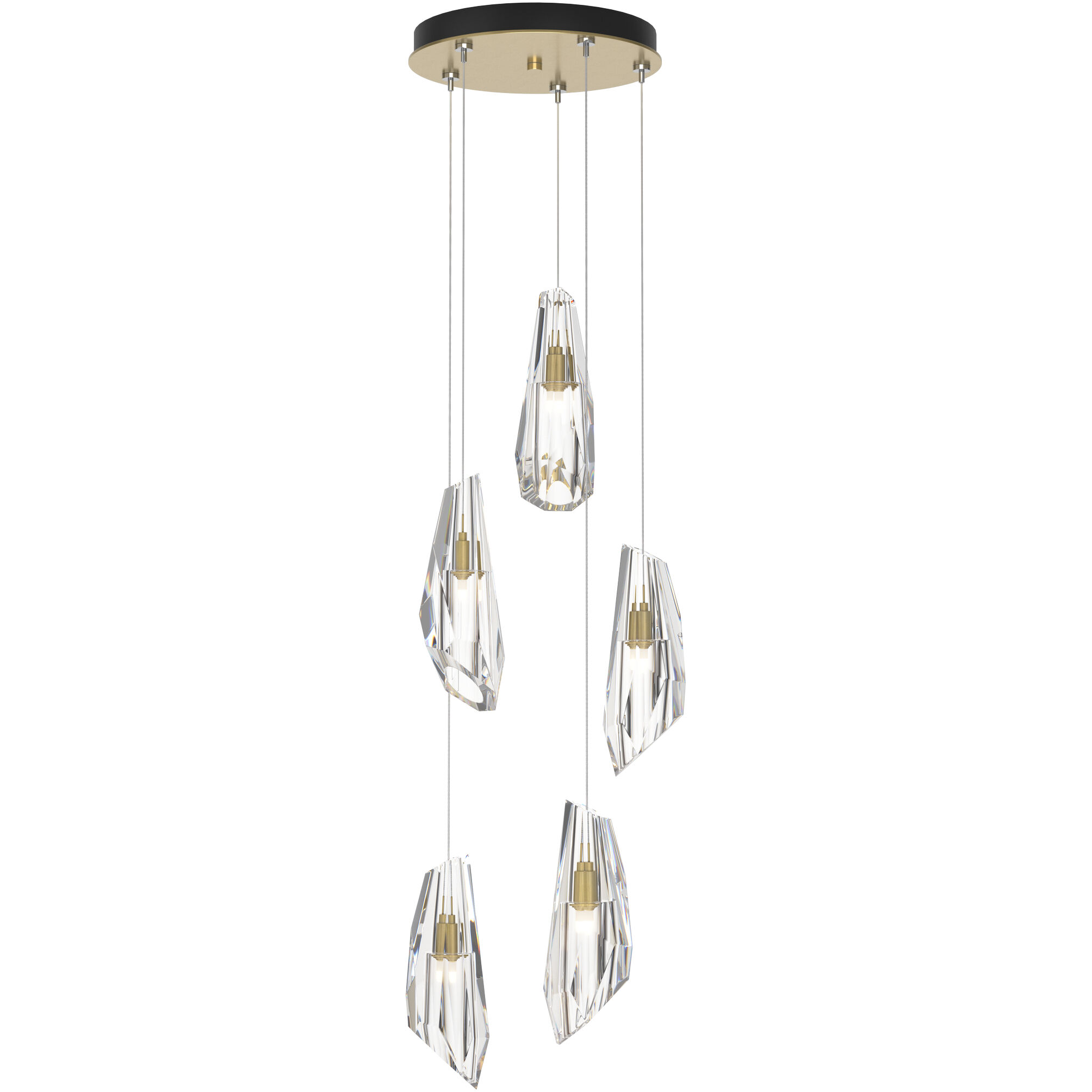 Luma 5 Light 14.5 inch Modern Brass Mini Pendant Ceiling Light