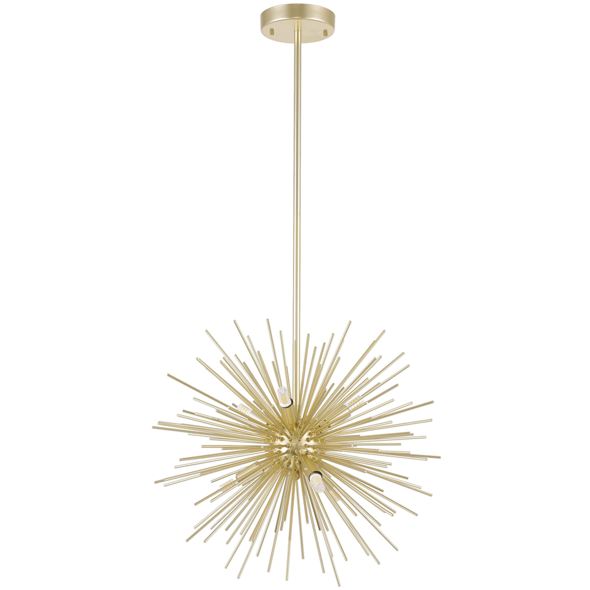 Savannah 6 Light 16 inch Gold Leaf Chandelier Ceiling Light