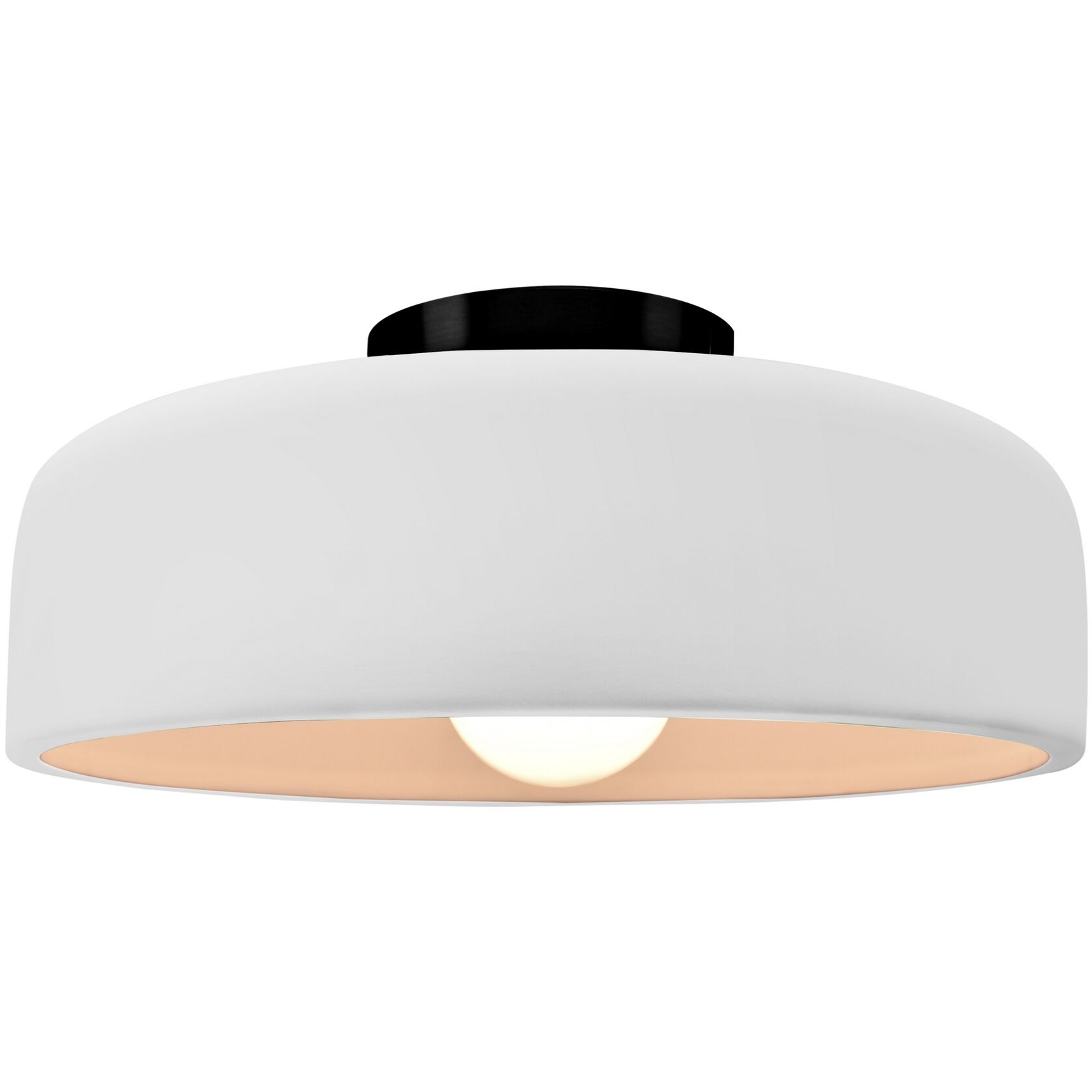 Radiance Collection - Spire LED 10 inch Bisque Semi-Flush Ceiling Light, Form+Finish+Function