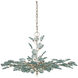 Baobab 8 Light 36 inch Contemporary Silver Leaf and Contemporary Silver Chandelier Ceiling Light, Medium