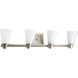 Rizu 4 Light 32 inch Brushed Nickel Bath Vanity Wall Light
