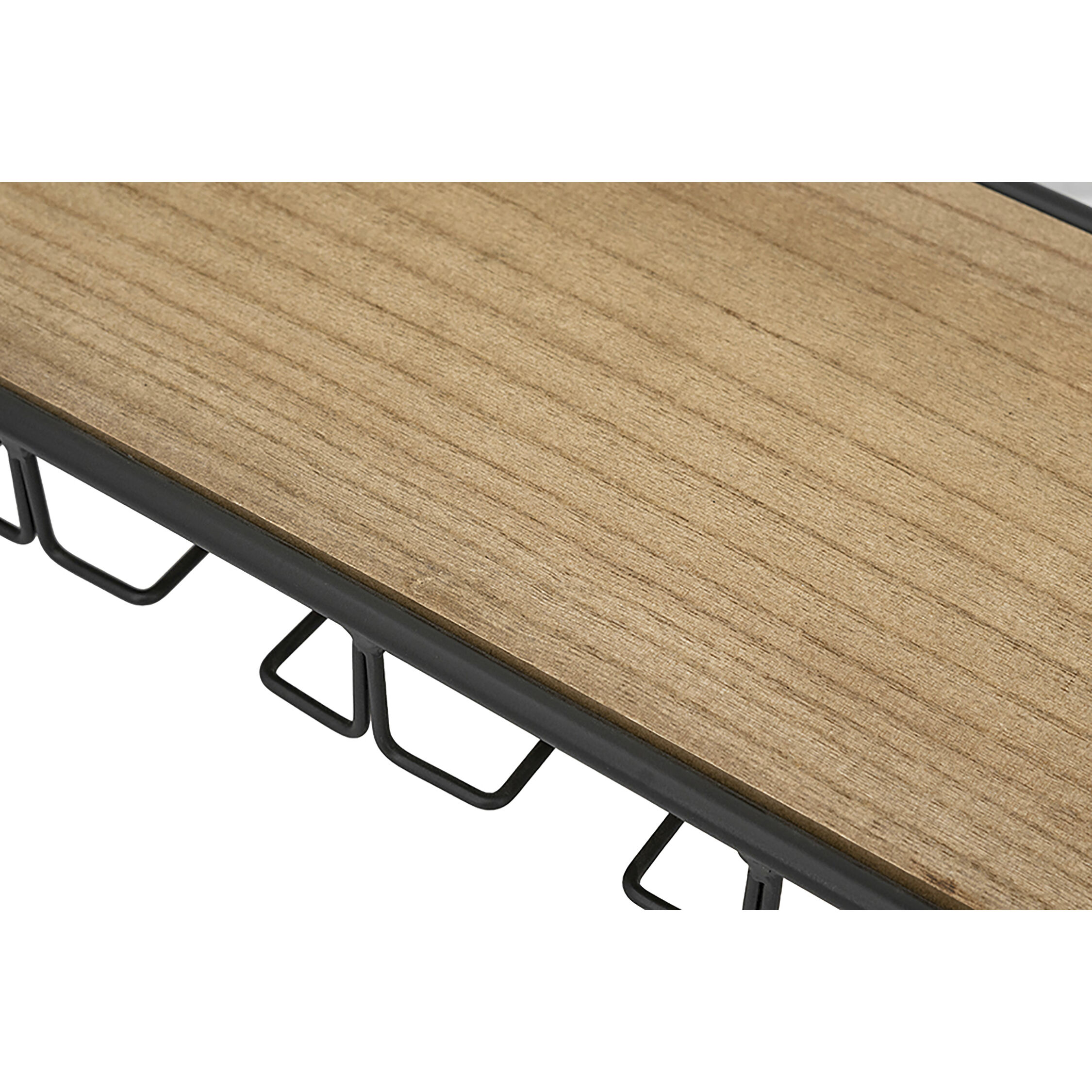 Anita 24 inch Brown/Black Wall Mounted Shelf