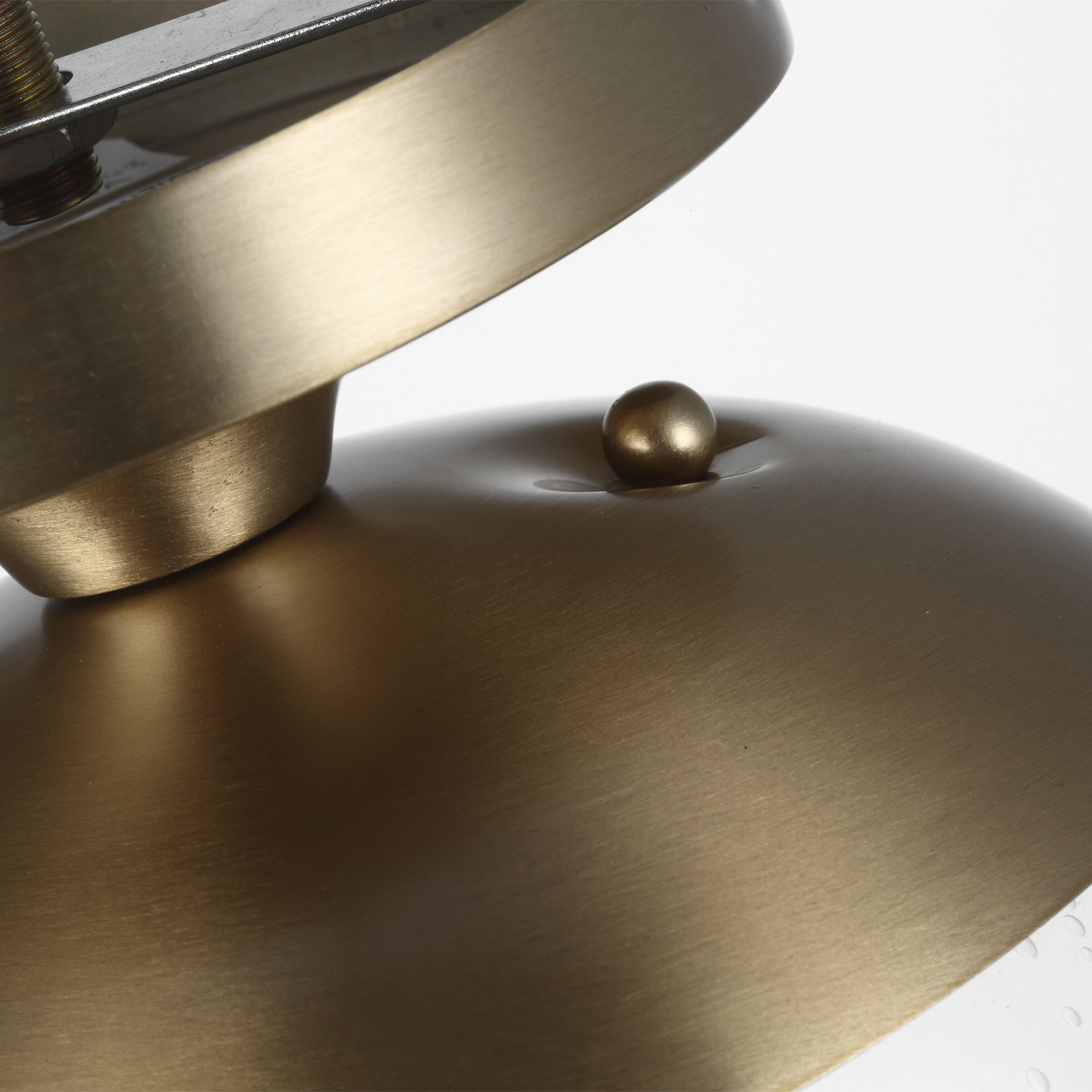 Leo - Hanging Globe 1 Light 8 inch Satin Brass Semi-Flush Mount Ceiling Light