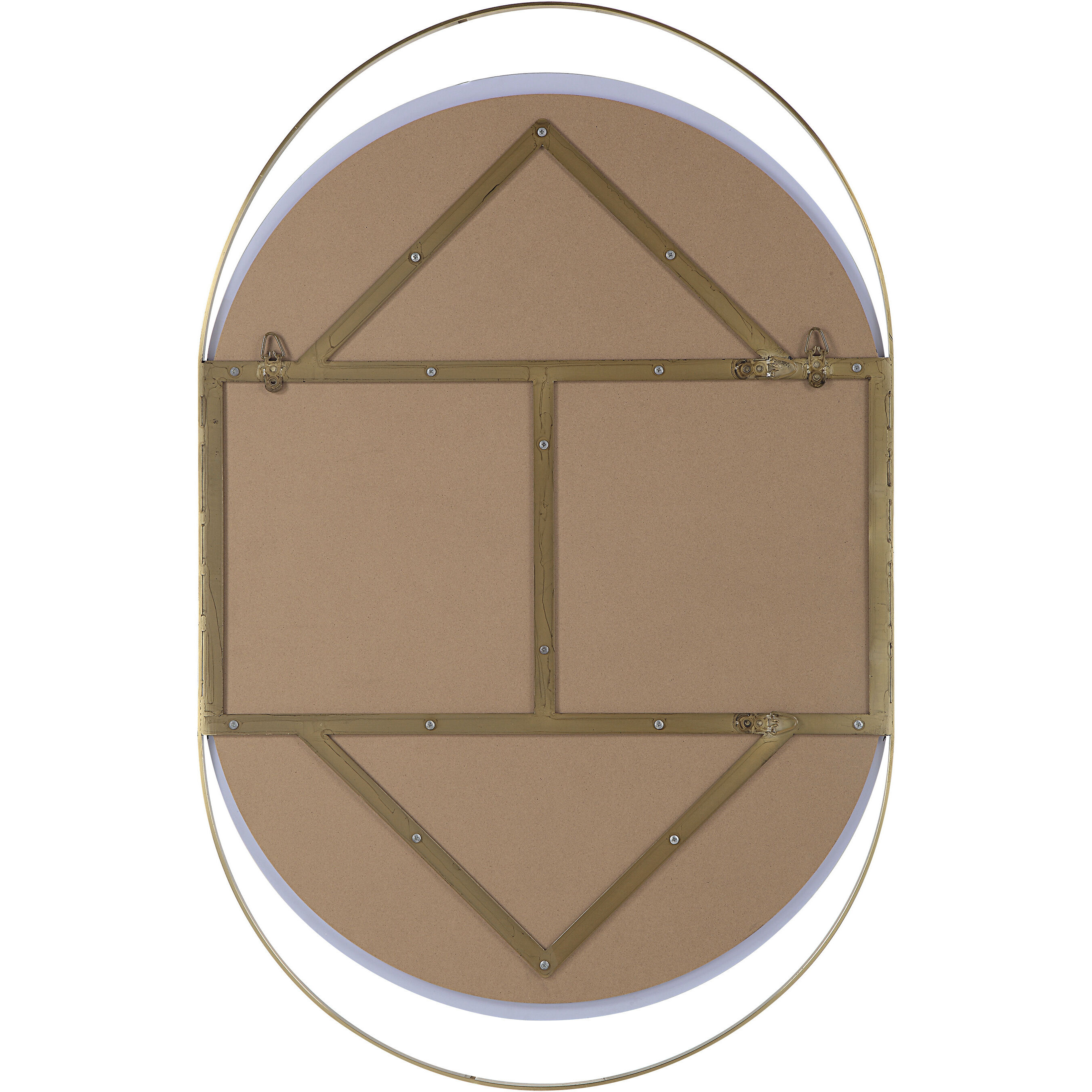 Ecru 40 X 26 inch Satin Brass Wall Mirror