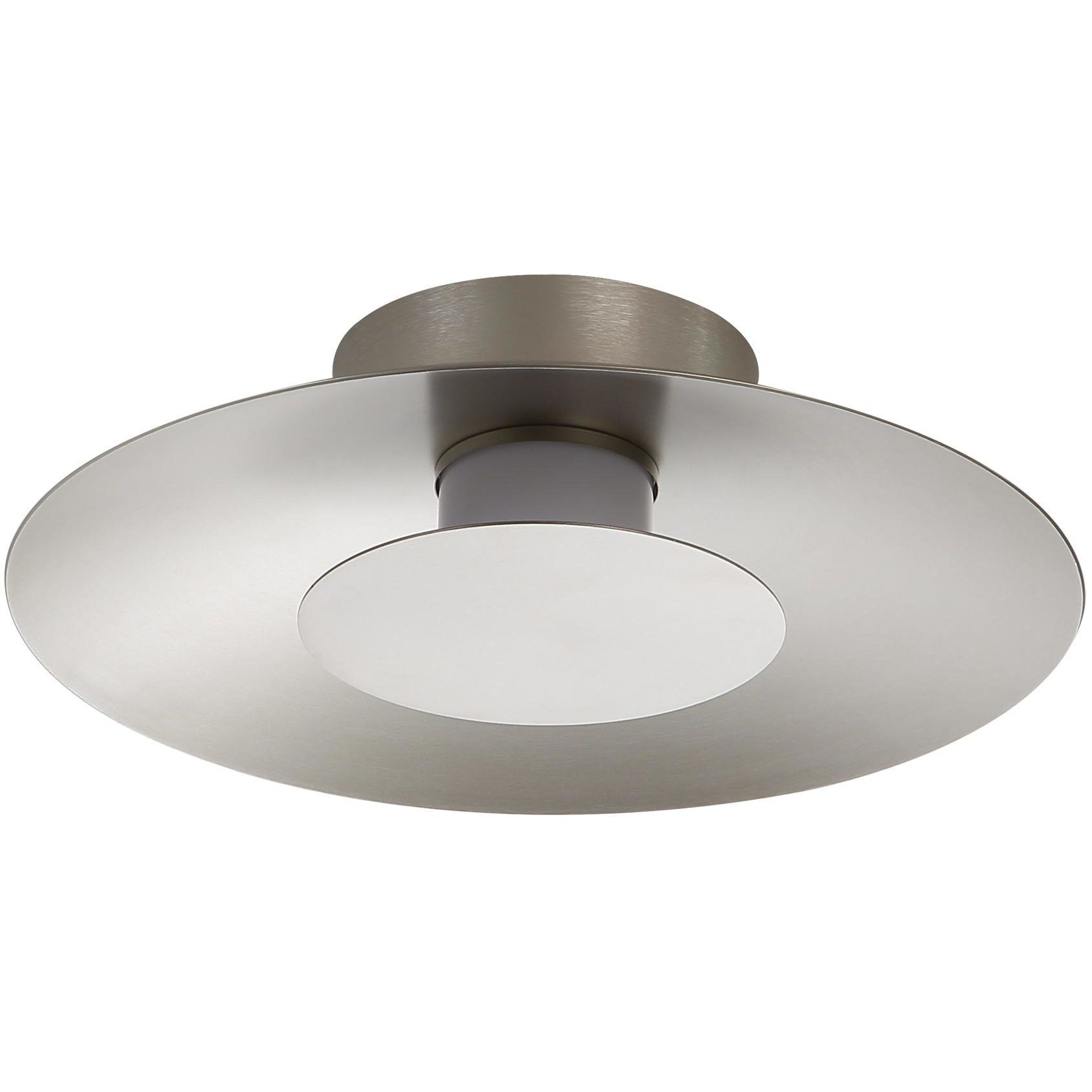 Yep Luma LED 11.75 inch Sand Nickel Flush Mount Ceiling Light