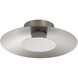 Yep Luma LED 11.75 inch Sand Nickel Flush Mount Ceiling Light