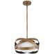 Orian 1 Light 12 inch Black and Brass Pendant Ceiling Light