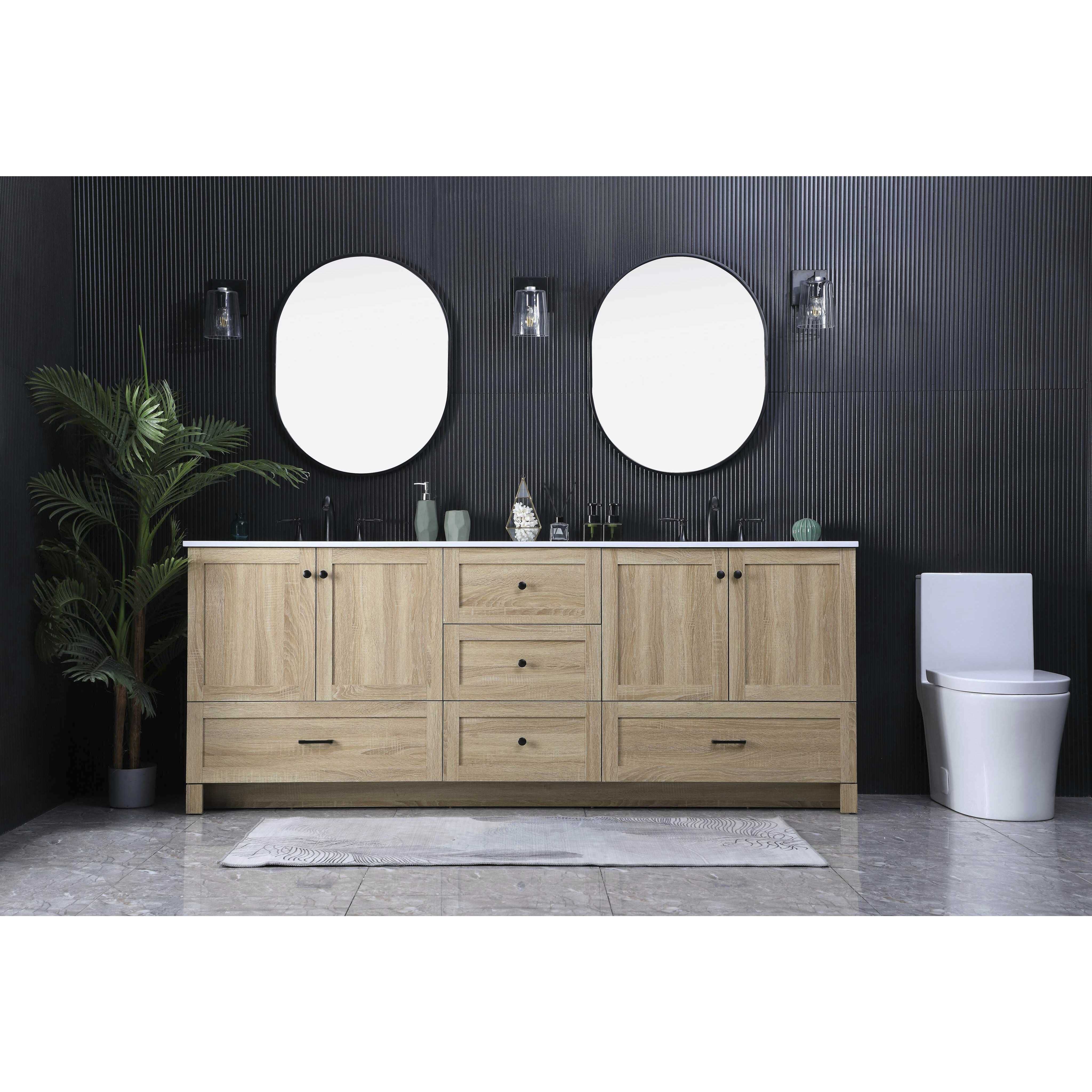 Soma 84 X 34 inch Mango Wood Bathroom Vanity Cabinet
