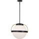 Lakeshore 1 Light 13 inch Matte Black Pendant Ceiling Light