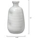 Dimple 14 X 8.25 inch Vase in Matte White Ceramic