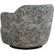 Ansel Sage and Blue and Blush and Black Swivel Chair