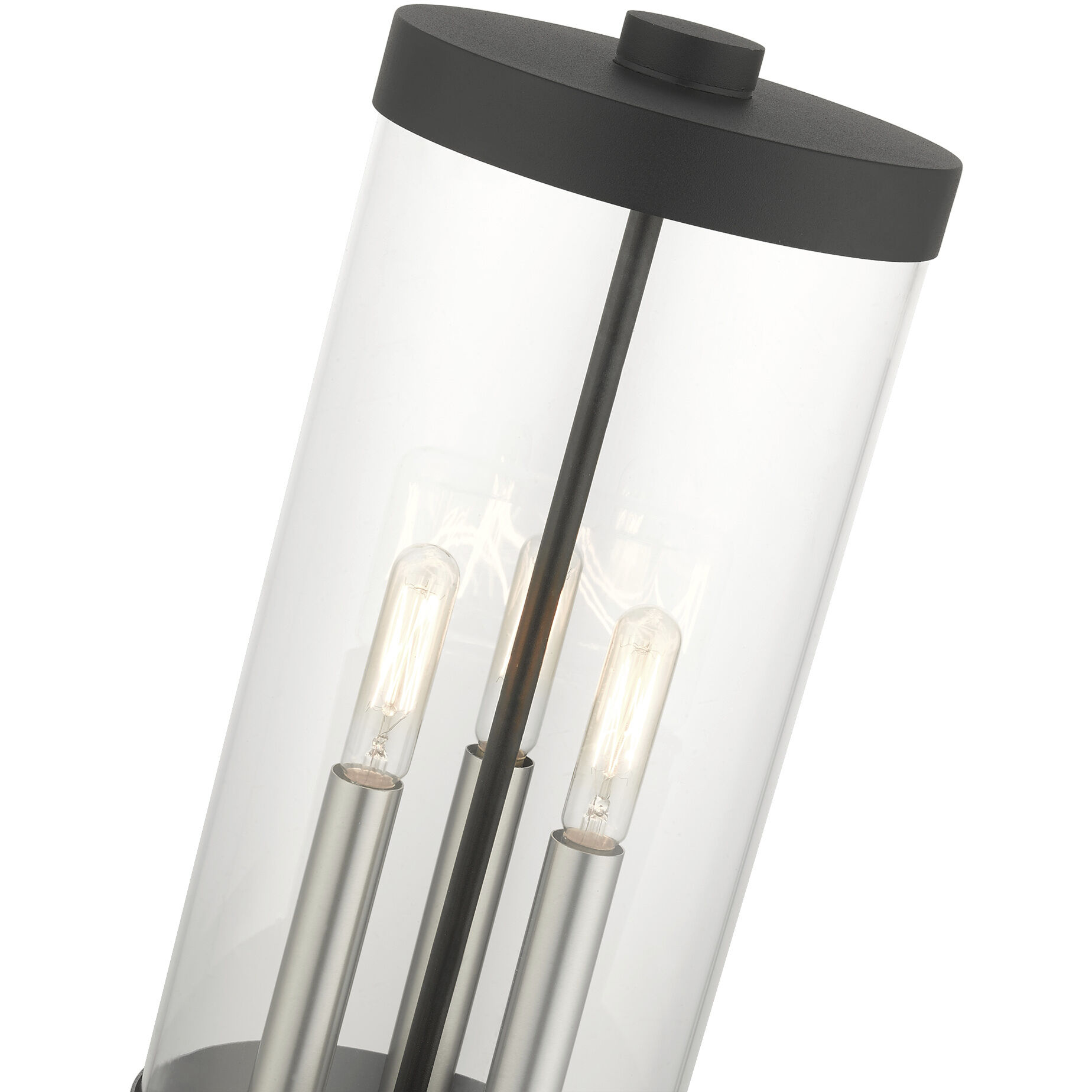 Hillcrest 3 Light 20 inch Textured Black Outdoor Post Top Lantern