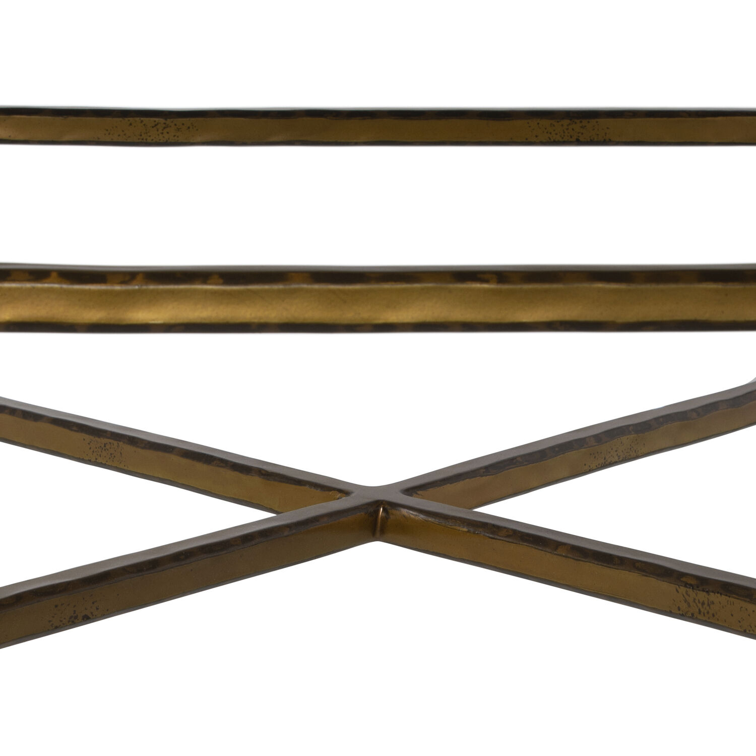 Landon Antique Aged Brass / Natural Ivory Hide Dining Chair