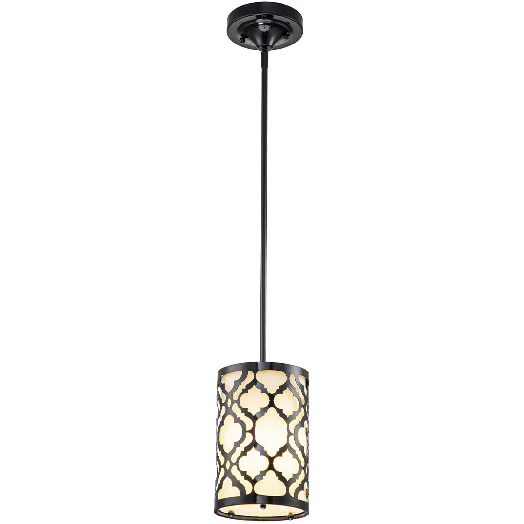 Arabella 1 Light 6.75 inch Black Mini Pendant Ceiling Light Convertible to Semi Flush