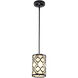 Arabella 1 Light 6.75 inch Black Mini Pendant Ceiling Light, Convertible to Semi-Flush