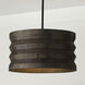 Dunn 4 Light 22 inch Espresso Stain and Black Pendant Ceiling Light