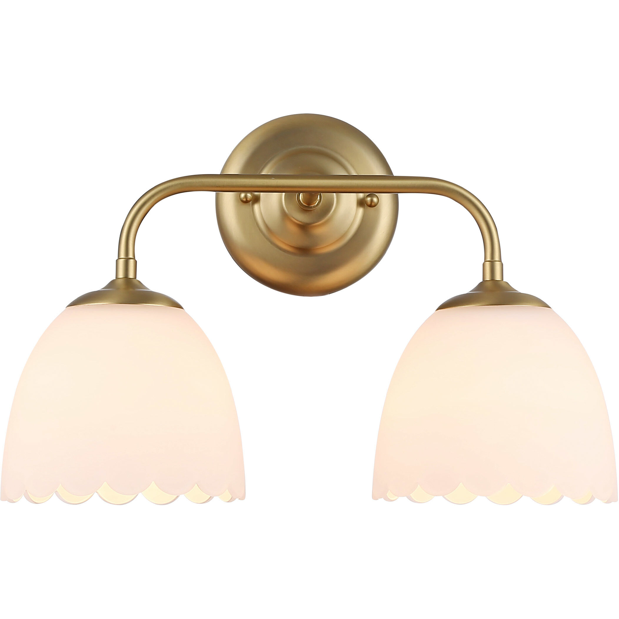 Dorinda Vanity Wall Light in Brushed Champagne Brass