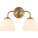 Dorinda Vanity Wall Light in Brushed Champagne Brass