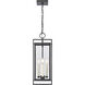 Gladwyn 3 Light 8.25 inch Matte Black with Off White Outdoor Pendant