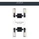 Jemsa 2 Light 13.75 inch Black Bath Bracket Wall Light, 2 Arm