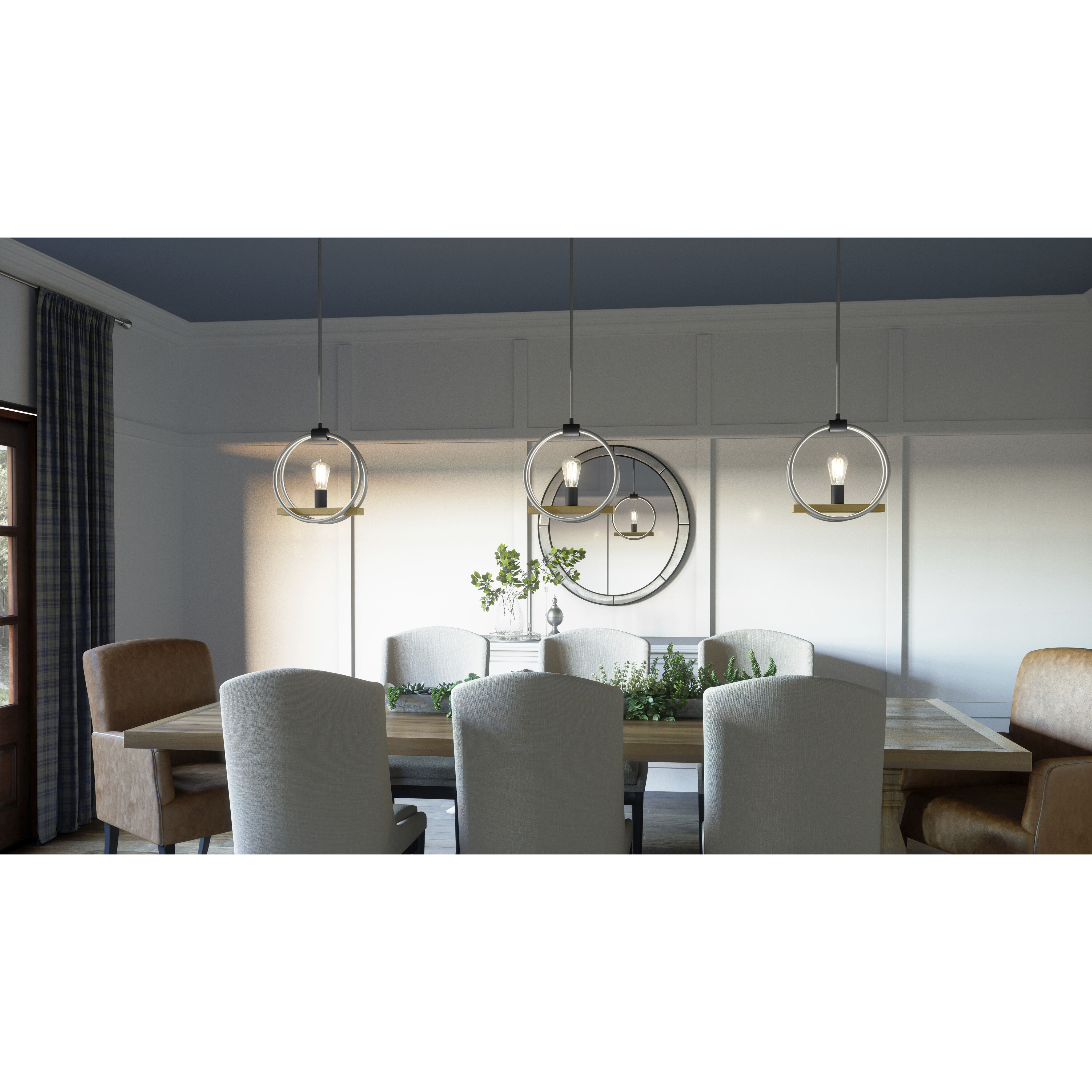 Sterling 1 Light 12.25 inch Brushed Nickel Mini Pendant Ceiling Light, Small