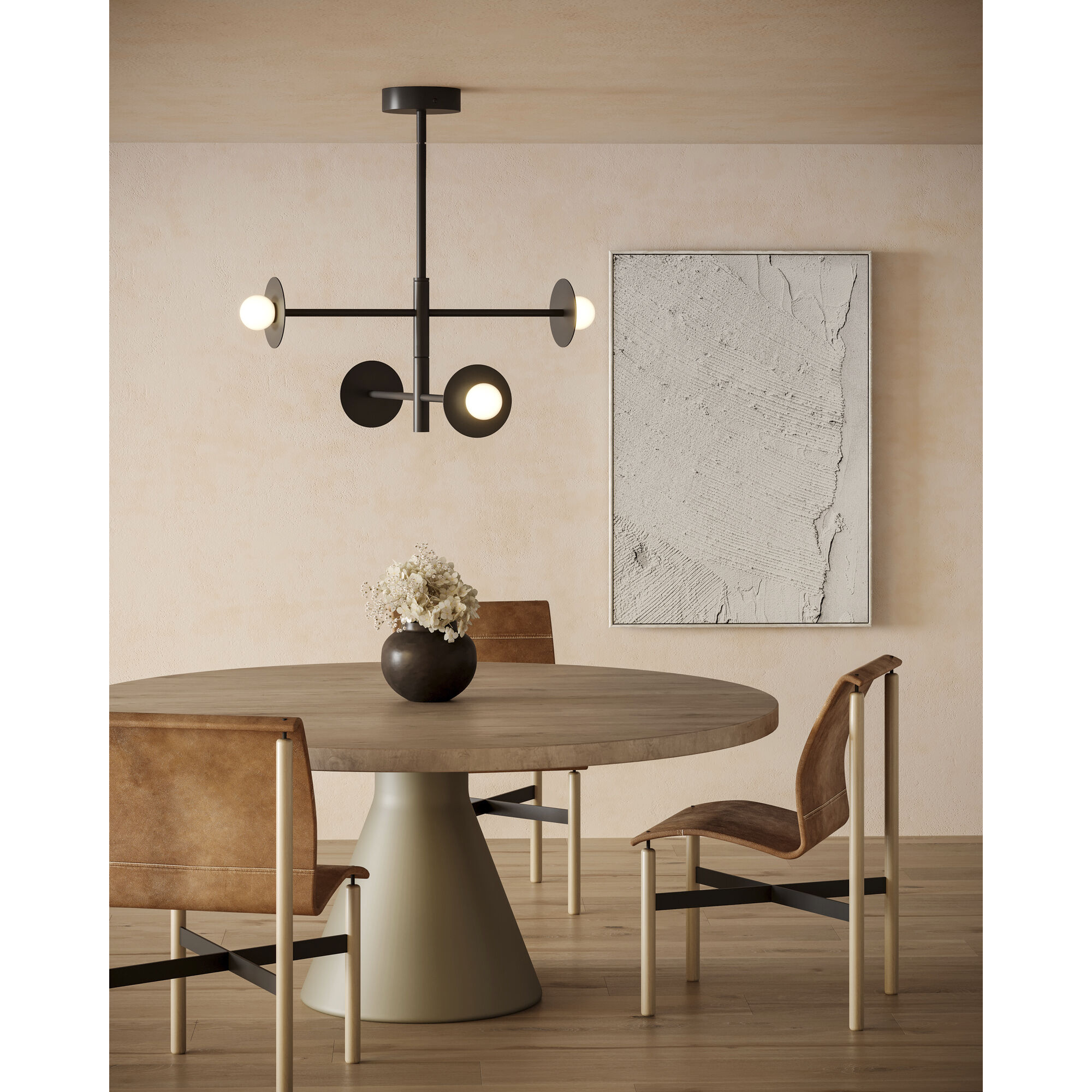 Elixir LED 22.13 inch Black Chandelier Ceiling Light