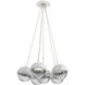 Cabochon LED 18.5 inch Salt White with White Marble Cluster Pendant Ceiling Light in 3000K LED, Clear