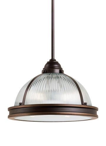 Pratt Street Prismatic 2 Light 12.75 inch Autumn Bronze Pendant Ceiling Light