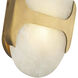Odin 1 Light 9.38 inch Vintage Brass ADA Wall Sconce Wall Light in Vintage Brass and Alabaster