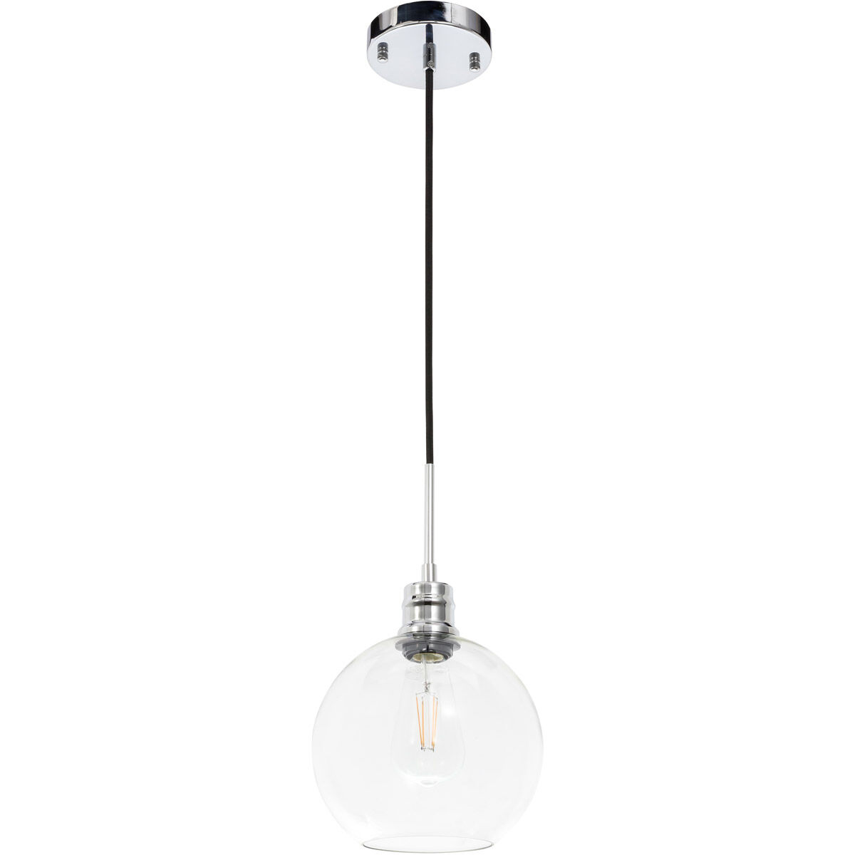 Emett 1 Light 8 inch Chrome Pendant Ceiling Light