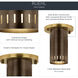 Ruehl 1 Light Lacquered Bronze Flush Mount Ceiling Light