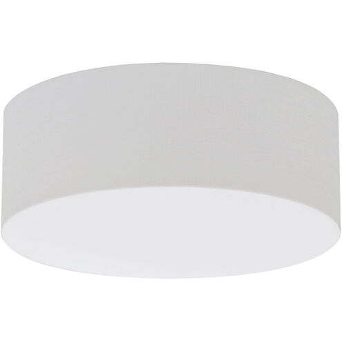 Anton 1 Light 19 inch Linen White Flush Mount Ceiling Light