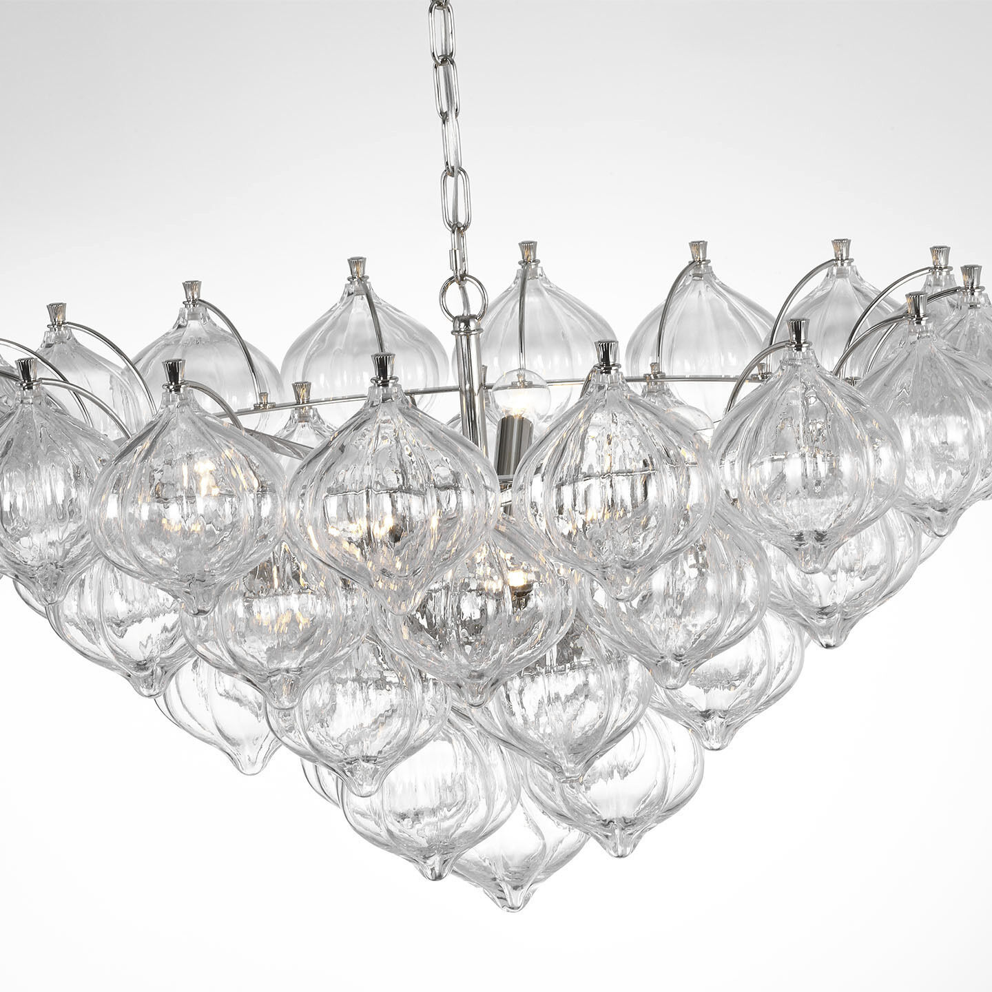 Julie Neill Caselli LED 35.5 inch Polished Nickel Basket Chandelier Ceiling Light