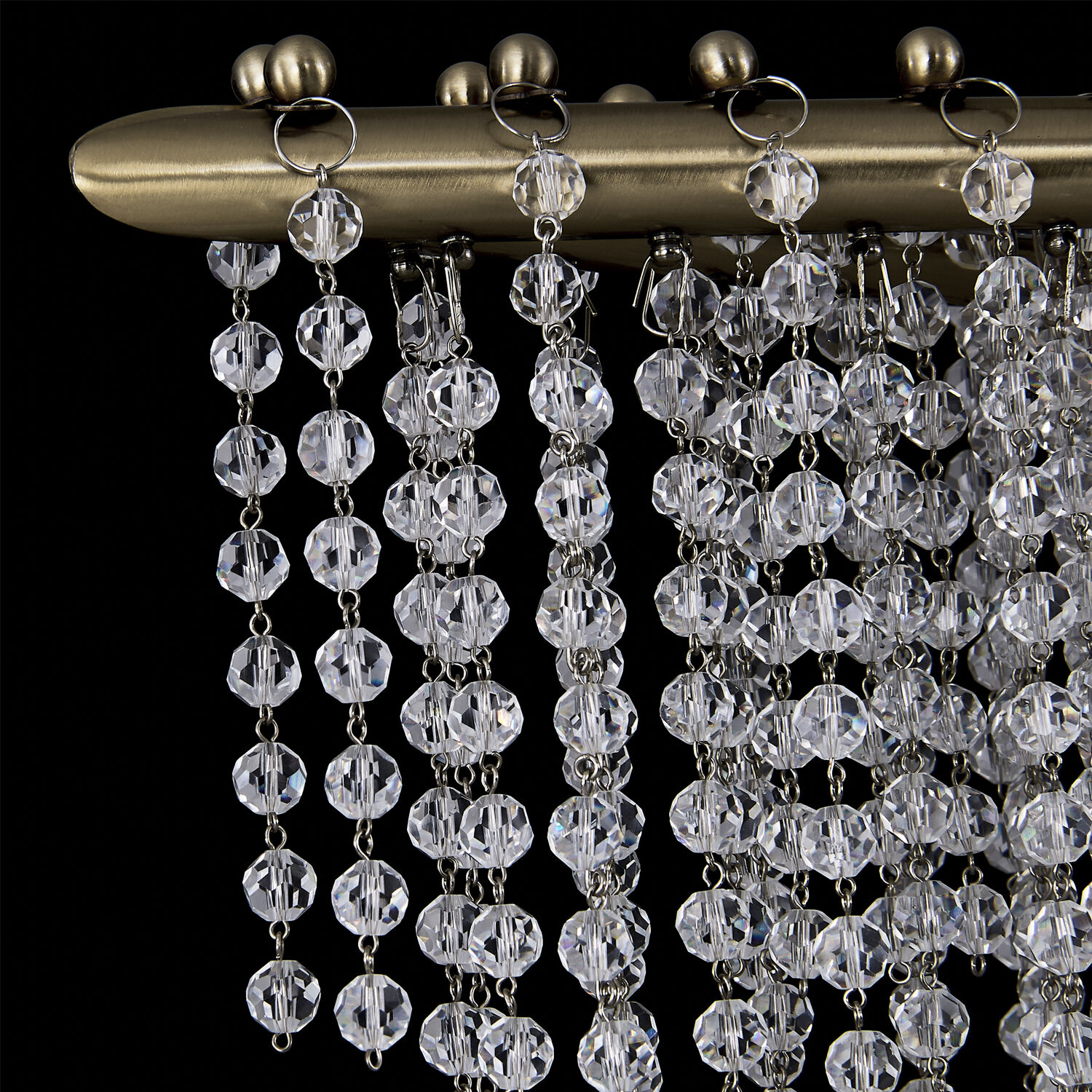 Farfalle 9 Light 9 inch Brushed Champagne Gold Linear Pendant Ceiling Light