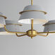 Lucas 5 Light 36 inch Natural Aged Brass Chandelier Ceiling Light