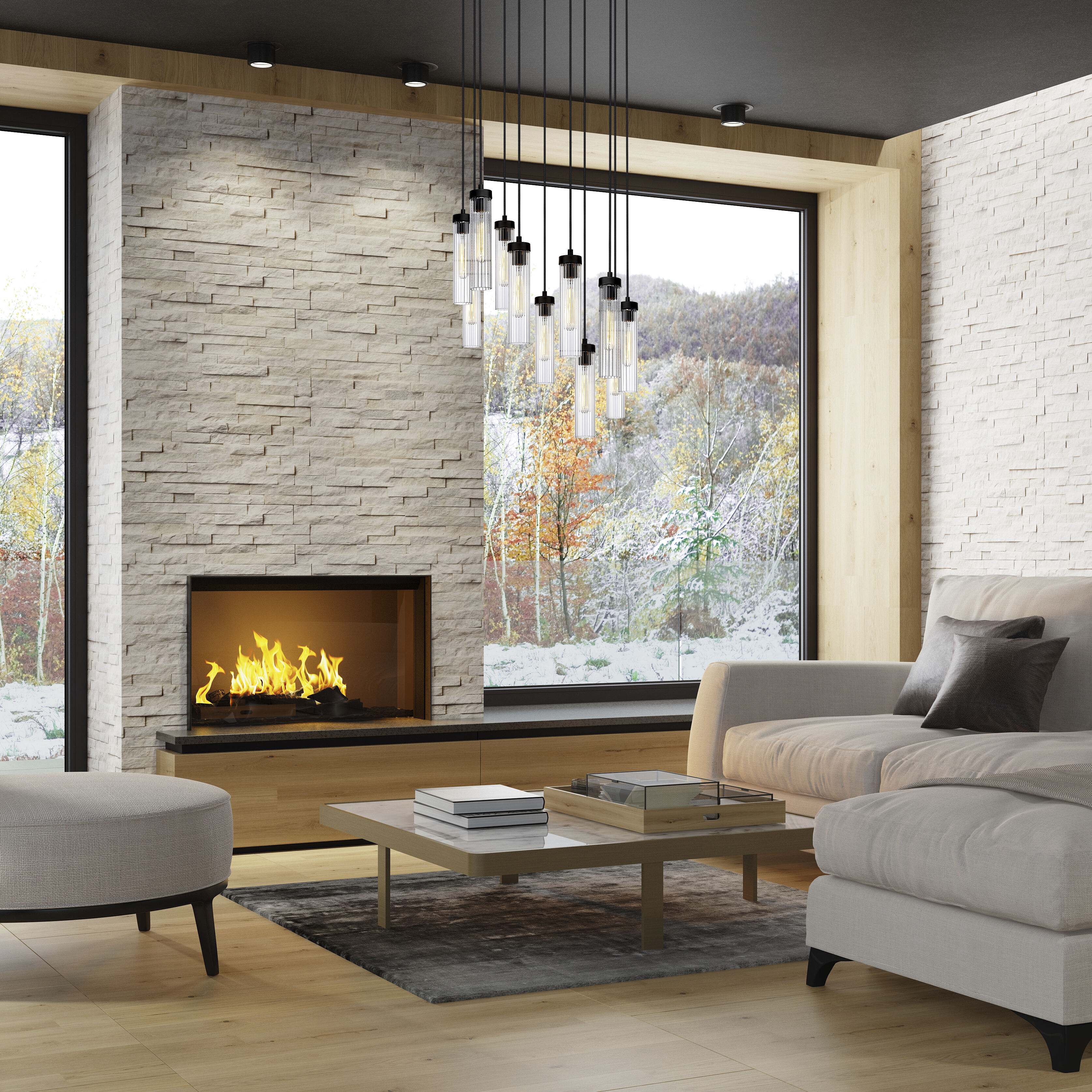 Beau 11 Light 24 inch Matte Black Chandelier Ceiling Light