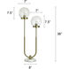 Eloise 36 inch 25 watt Polished Brass and White Table Lamp Portable Light