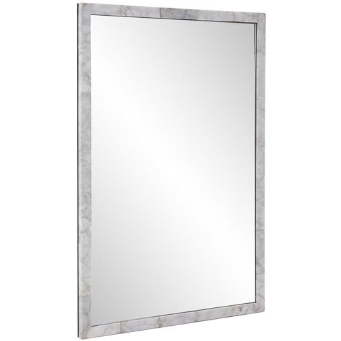 Makrana 30 X 20 inch White/Gray Mirror
