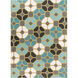 Frontier 36 X 24 inch Teal, Medium Gray, Wheat, Mint, Ivory Rug