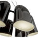 Bell LED 19.38 inch Glossy Black Chandelier Ceiling Light